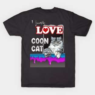 I just Love Maine Coon cat T-Shirt